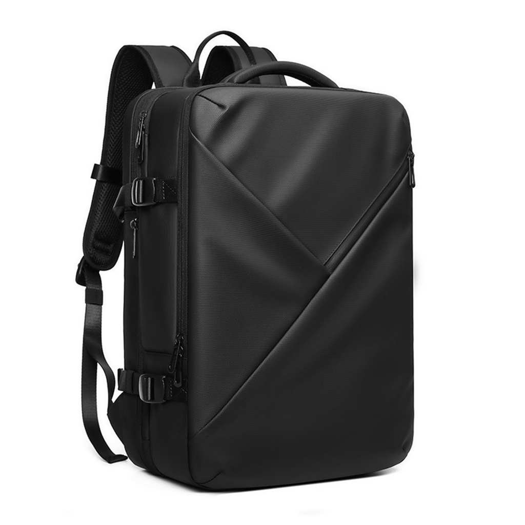 Business Travel Large capacity Backpack --15.6’’ Laptop Compartment, Water Resistant, Expandable, USB Charging port, Black 