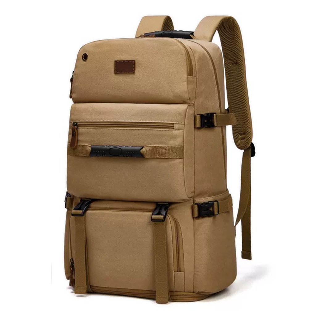 Travel Outdoor Large capacity 56-75L Backpack --17’’ Laptop Compartment, Shoe Compartment, Carmine/black