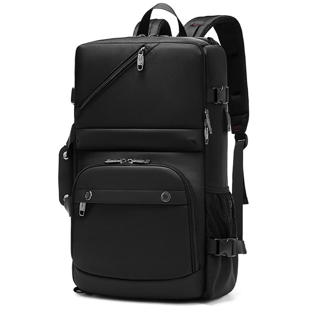 Travel Outdoor Backpack --15.6’’ Laptop Compartment, Shoe Compartment, USB Charging port,Water Resistant ,Black