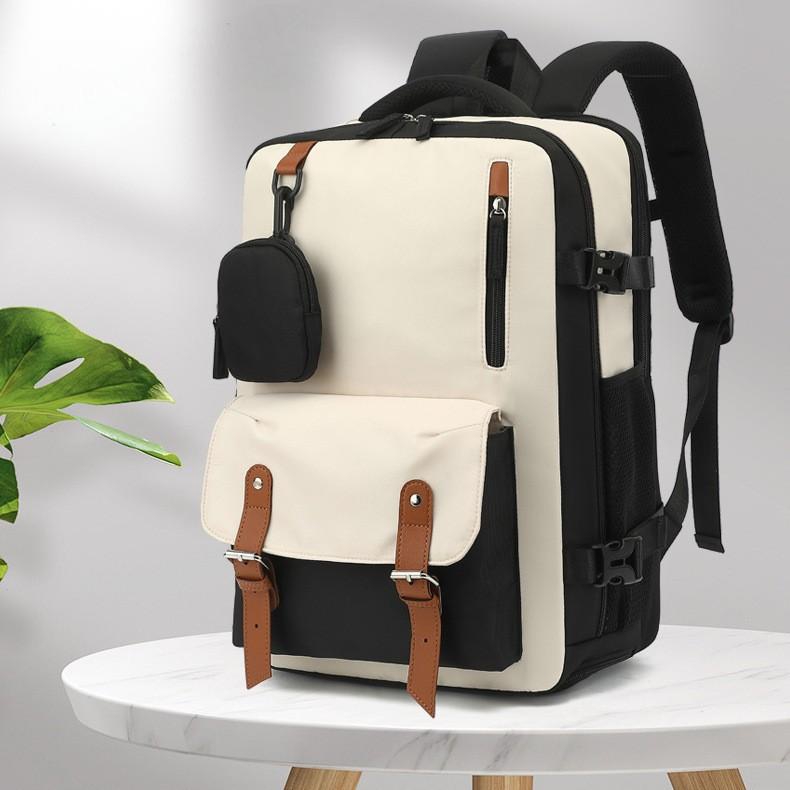 Travel Large capacity 36-55L Backpack --16’’ Laptop Compartment, Water Resistant,Shoe Compartment, Black /Black with green /Green/ White/Pink/Purple/Brown