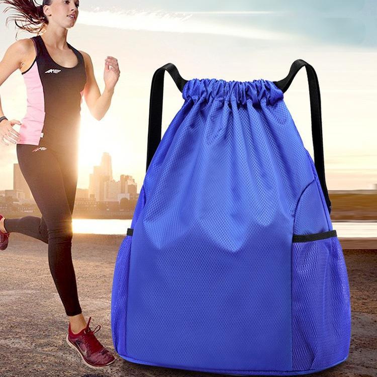 Drawstring Backpack Gym Bag, for running Soccer Basketball Swim beach, Water-Resistant , for Women Men，Black/blue/green/yellow