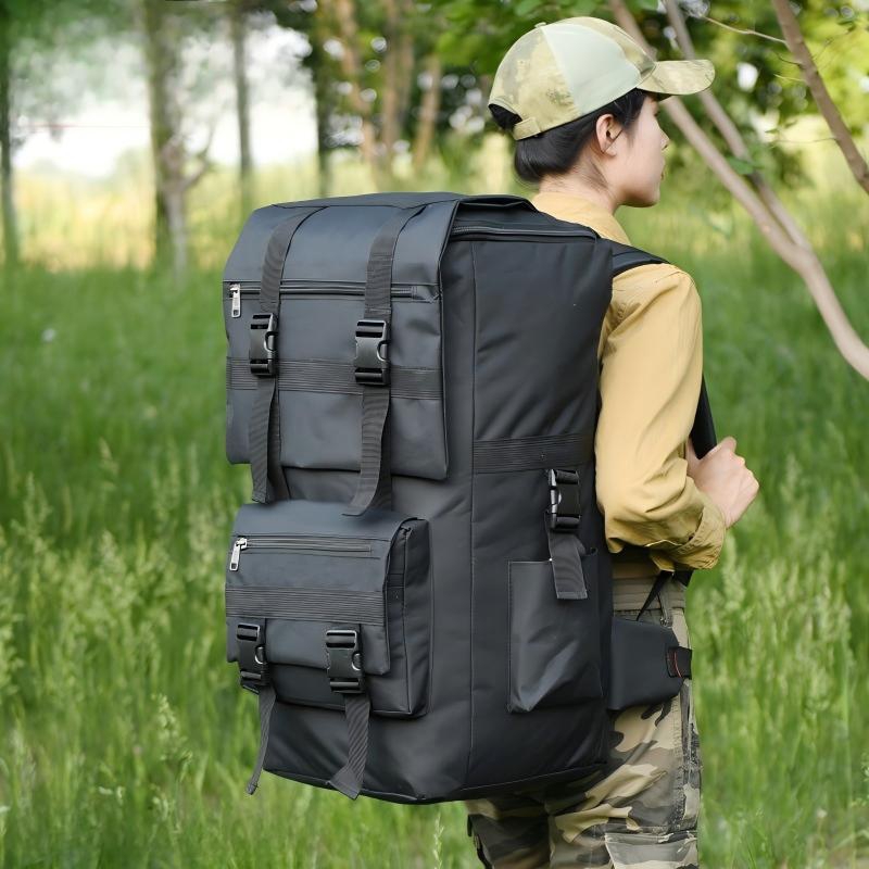 Large Capacity 80L Roll Top Tactical Market Backpack With Multiple Pockets, Waterproof Oxford Trading Backpack Available In Plain & Digital Camo Colors For Market Sellers