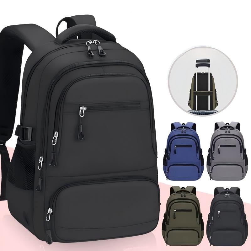 High Secondary School Backpack, large campacity, 3 Compartment Waterproof 900D Oxford Spine Support Student Book Bag For Secondary School Students，Black / Navy Blue / Dark Green / Grey